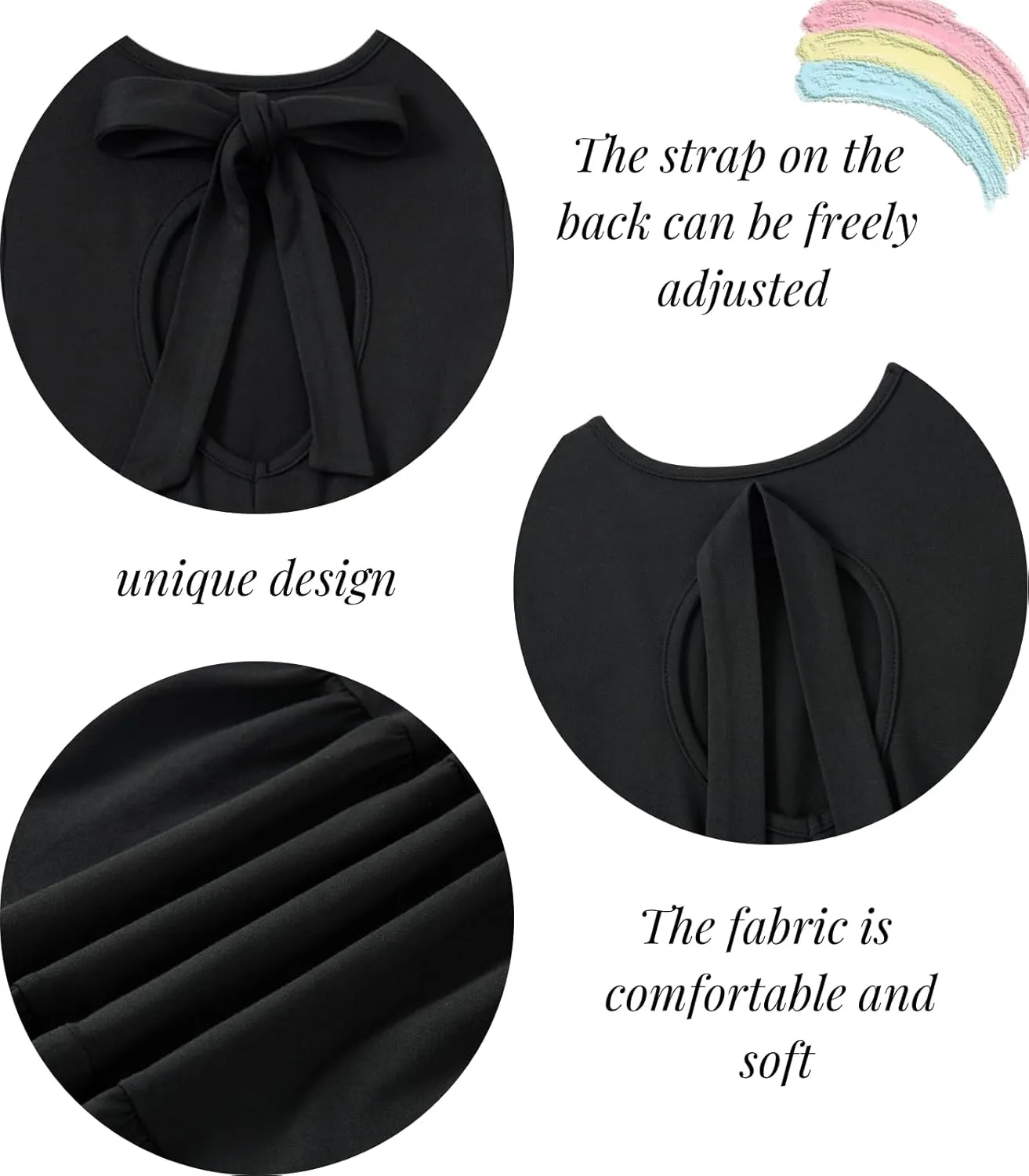 3-7 Years Girls Summer Dresses Tie Back Short Sleeve Ruffle Tiered Twirly Casual Midi Sundress