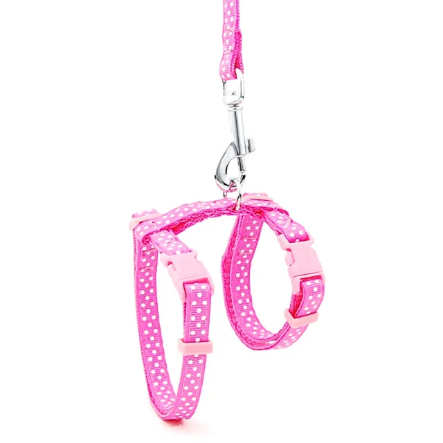 Adjustable Nylon Cat and Dog Harness with Reflective Strip and Quick Release