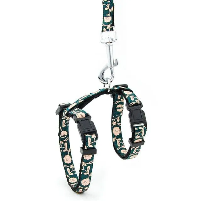 Adjustable Nylon Cat and Dog Harness with Reflective Strip and Quick Release