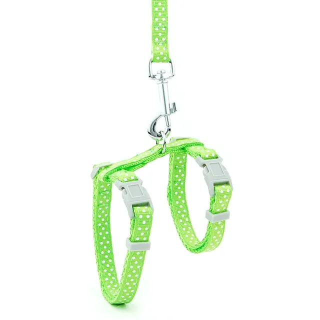 Adjustable Nylon Cat and Dog Harness with Reflective Strip and Quick Release
