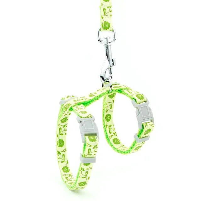 Adjustable Nylon Cat and Dog Harness with Reflective Strip and Quick Release