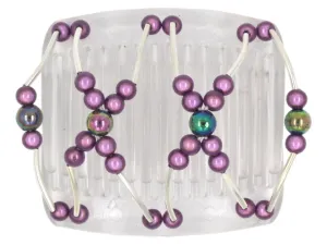 African Butterfly Chameleon Hair Comb - Beada Tube Clear 08
