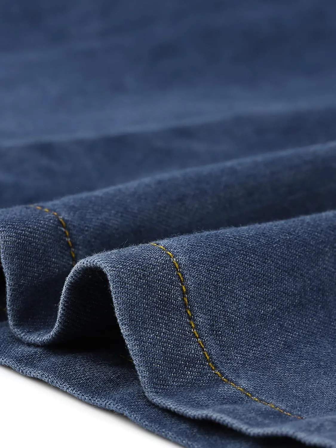 Allegra K Denim Dress for Women's Long Sleeve Button Down A-Line Belted Classic Jean Dresses