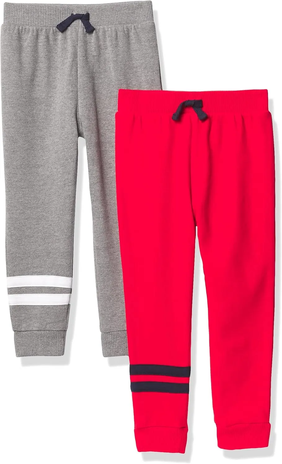 And Toddler Boy Active Striped Fleece Jogger Pants 2-pack
