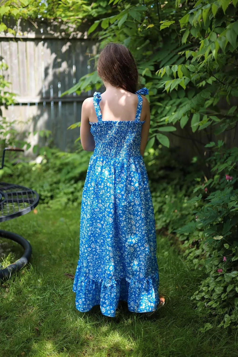 Arshiner Girls Summer Dress Boho Beach Casual Smocked Maxi Dresses 6-13 Years
