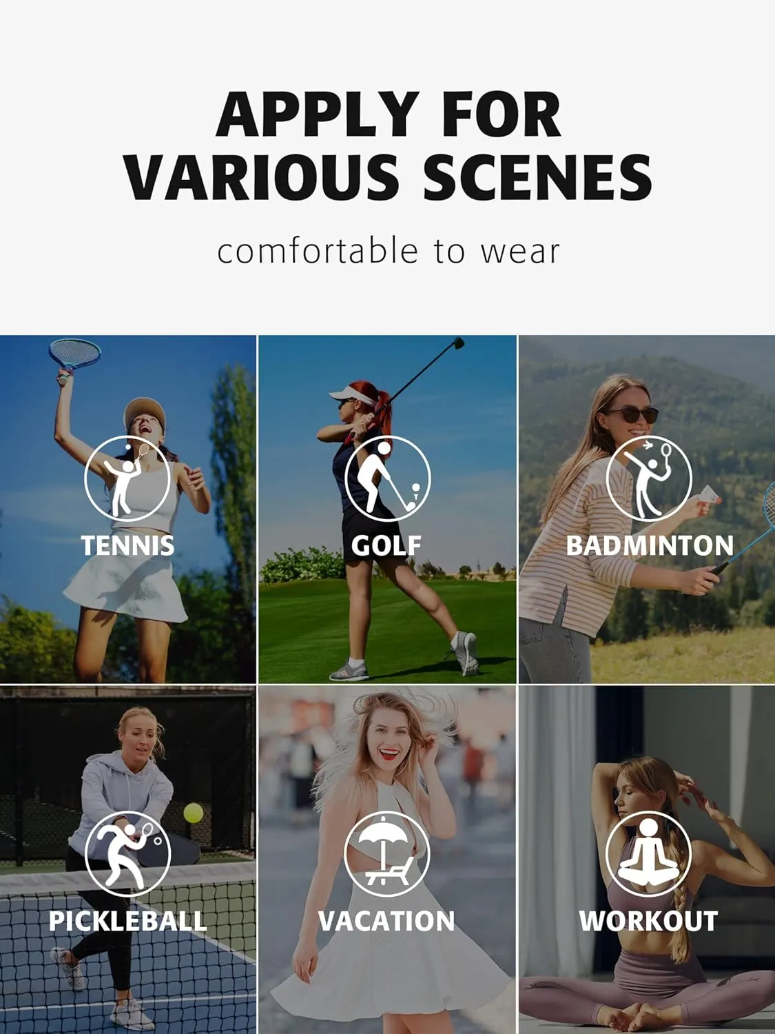 ATTRACO Tennis Dress for Women with Shorts and Pockets Racerback Golf Workout Outfits