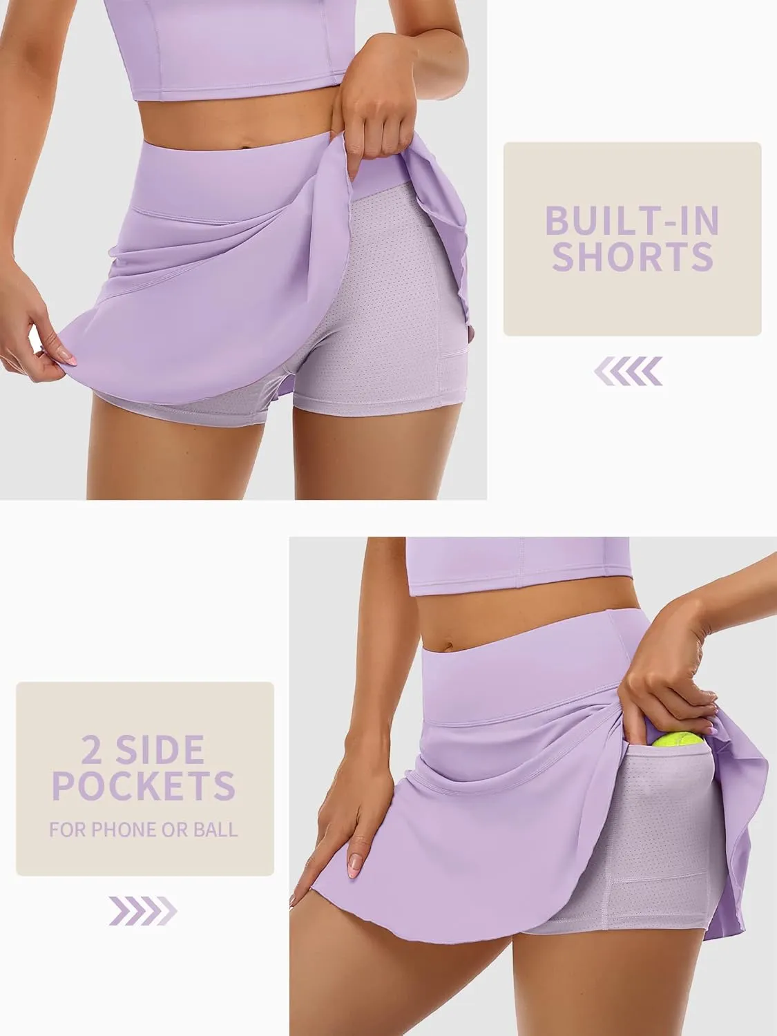 ATTRACO Tennis Dress for Women with Shorts and Pockets Racerback Golf Workout Outfits