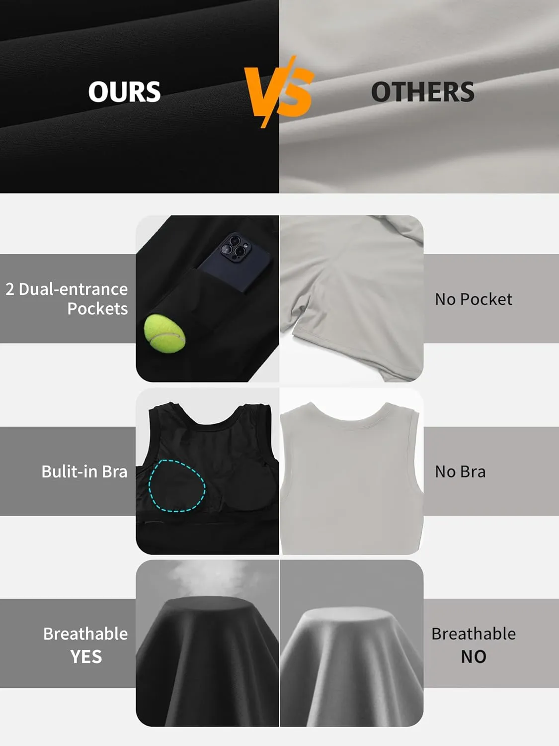 ATTRACO Tennis Dress Golf Outfits for Women Sleeveless Side Slit Active Dress Workout Romper Dresses