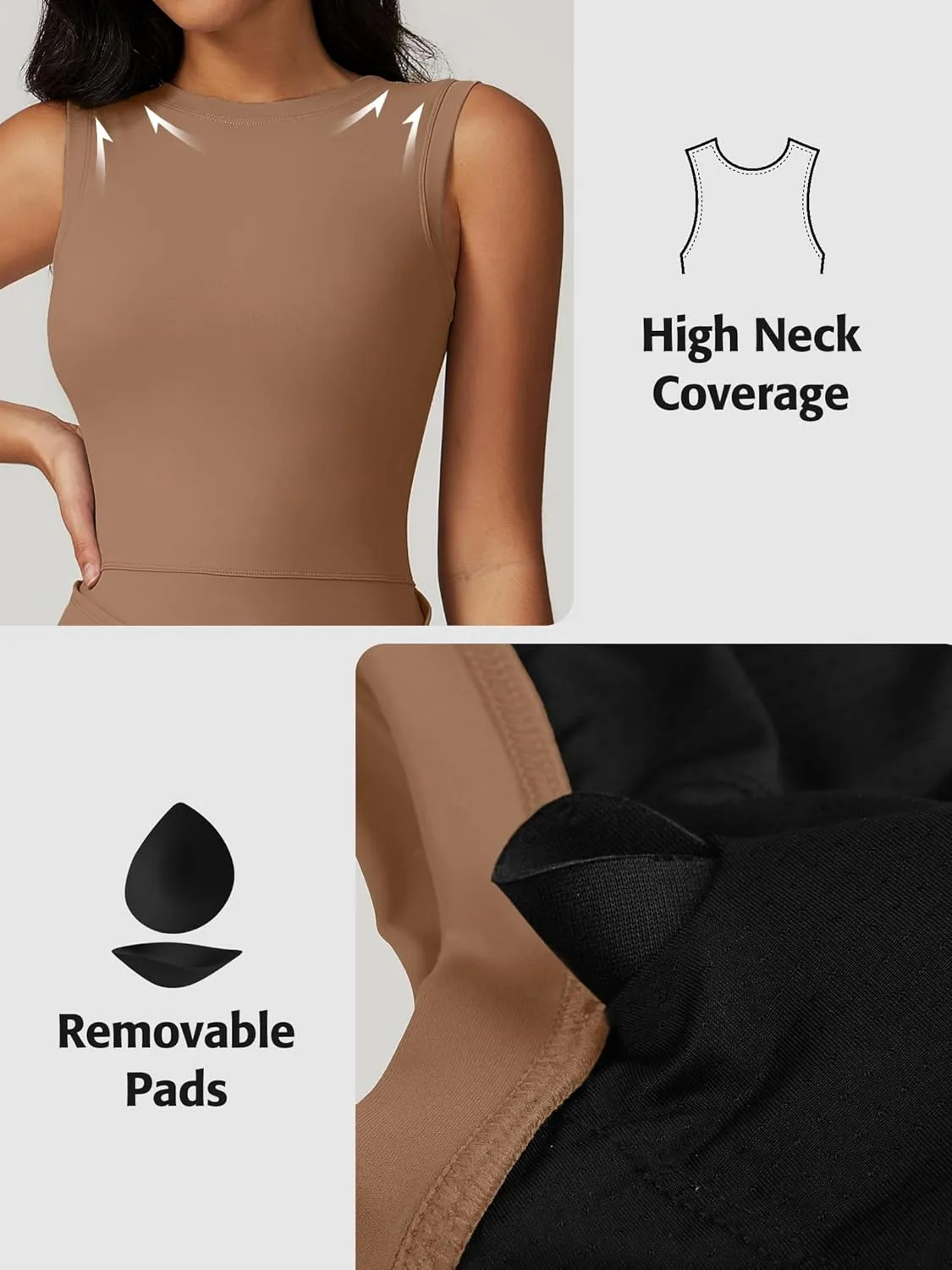 ATTRACO Tennis Dress Golf Outfits for Women Sleeveless Side Slit Active Dress Workout Romper Dresses