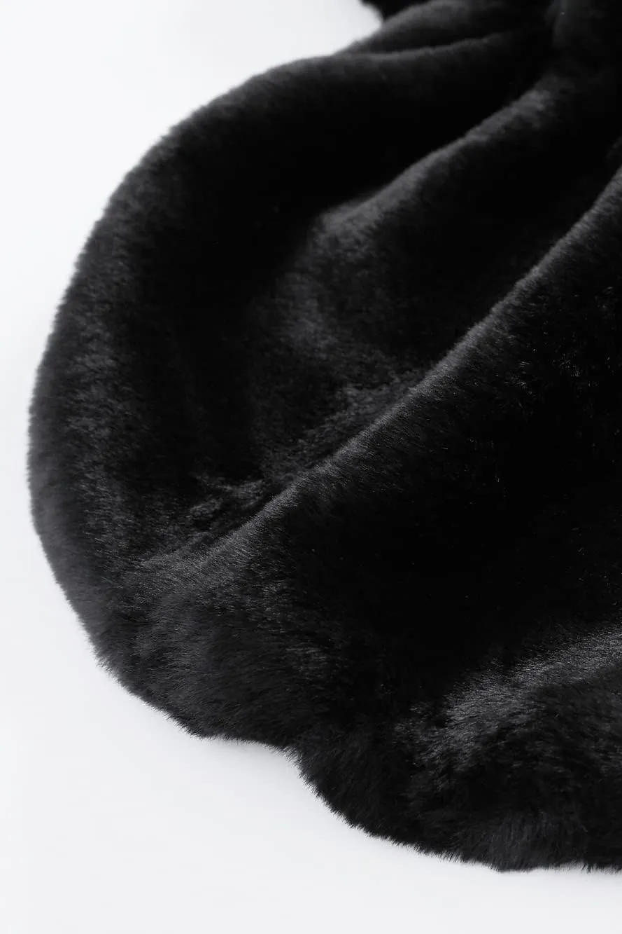 BABEYOND Womens Faux Fur Collar Shawl Faux Fur Scarf Wrap Evening Cape for Winter Coat