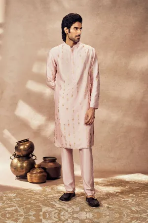 Baby Pink Tribal Pillar Kurta Set