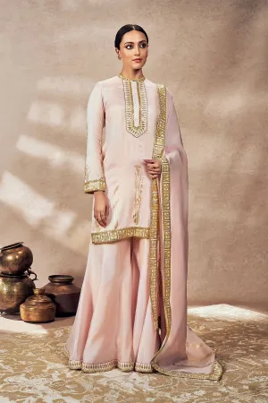 Baby Pink Whispering Lily Sharara Set