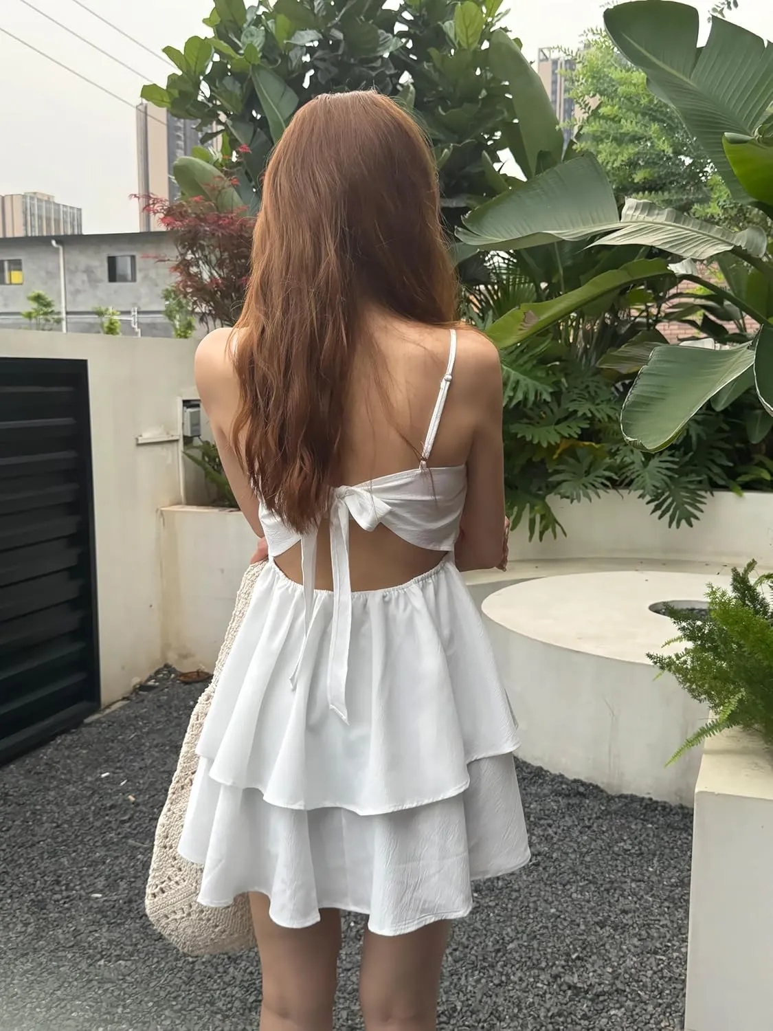 BNGD Women's Backless Bow Tie Short Dress 2025 Summer Models Sexy Halter Dresses Homecoming Dresses