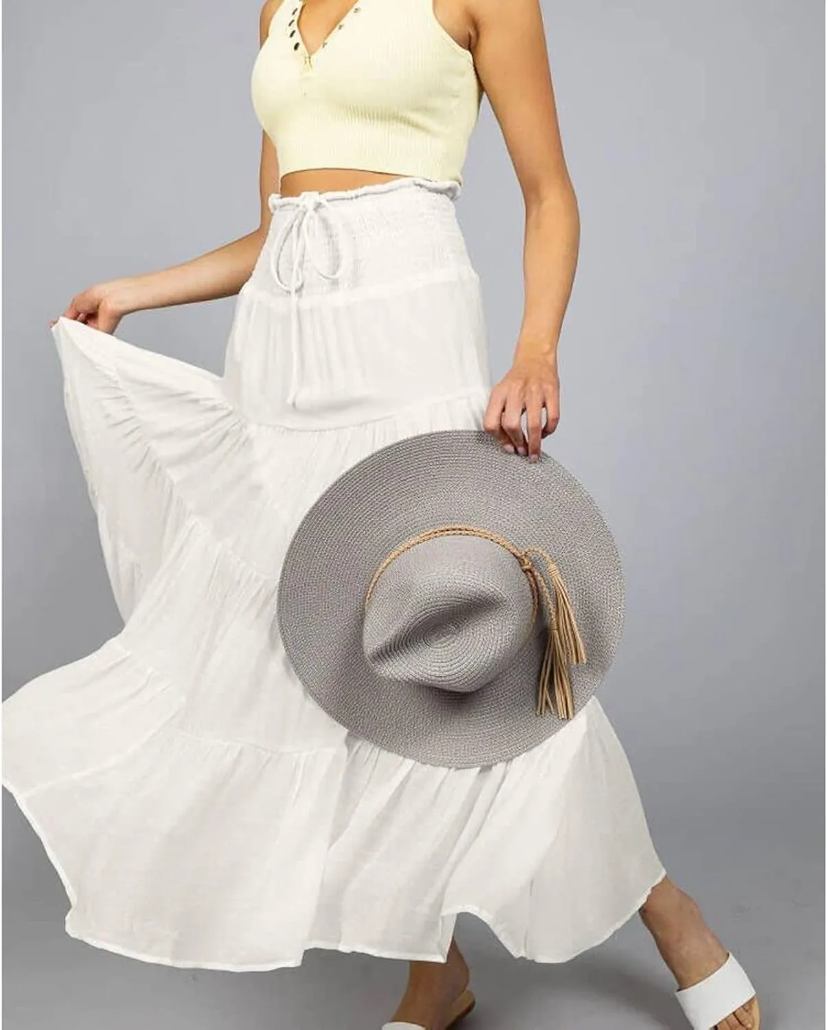 Boho Women Skirts Summer A Line Dress Pleated Solid High Rise Waist Skirt 2023 Graceful Robe Tennis Skirts Cute