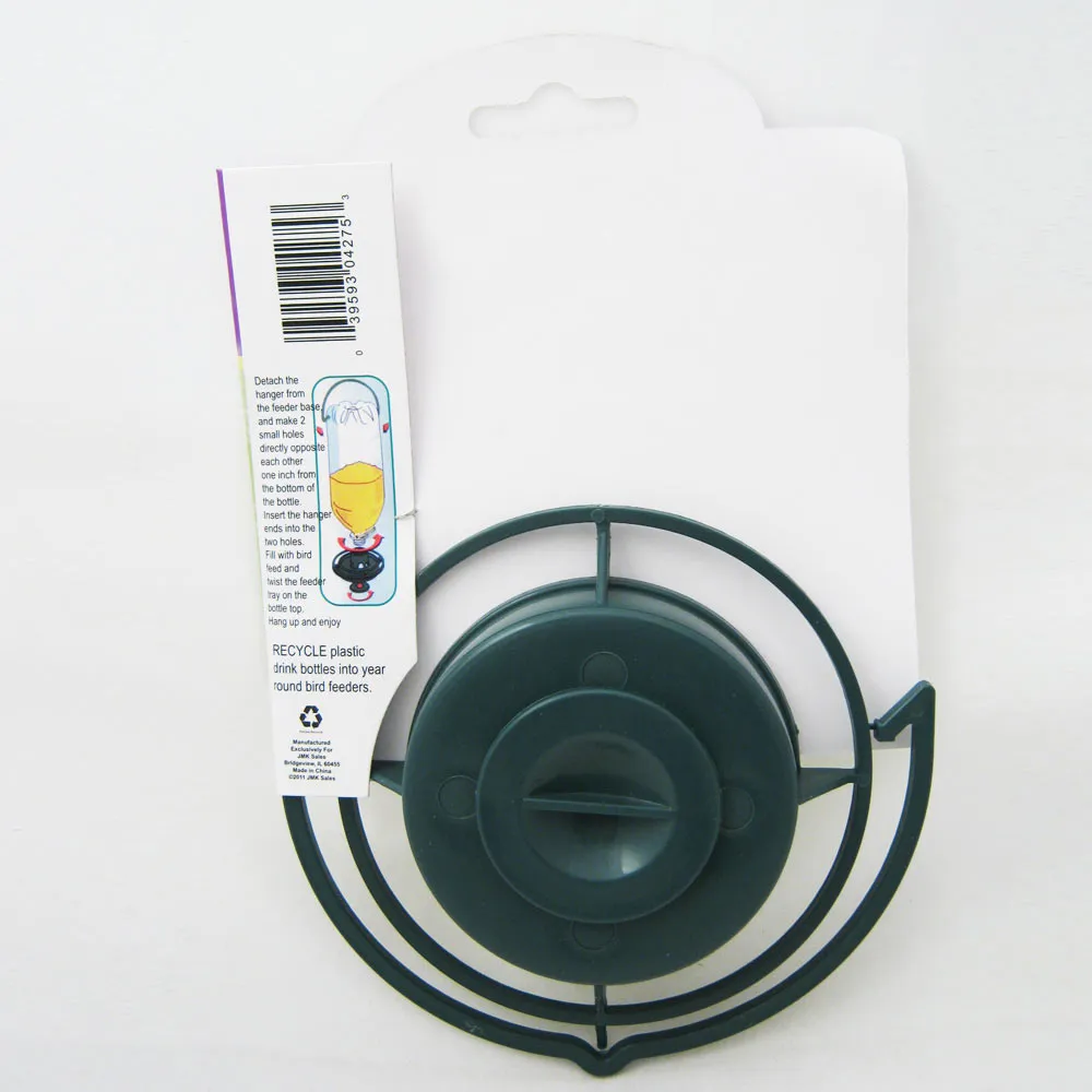 Bottle Bird Top Feeder Seed Green Tube Dome New Easy Wild Birdfeeder Plastic Fil