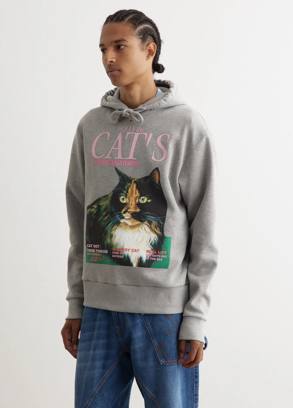 Cat Print Hoodie