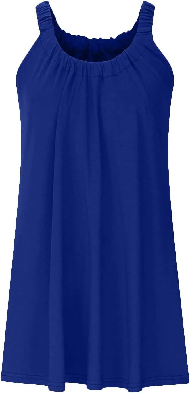 Ceboyel Women Boho Summer Vacation Dresses Casual Trendy Beach Sundress Flowy Sun Tank Dress Beach Party Cruise Wear 2023