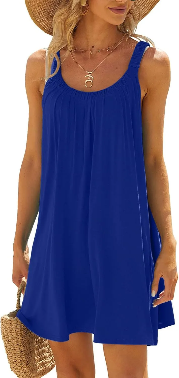Ceboyel Women Boho Summer Vacation Dresses Casual Trendy Beach Sundress Flowy Sun Tank Dress Beach Party Cruise Wear 2023