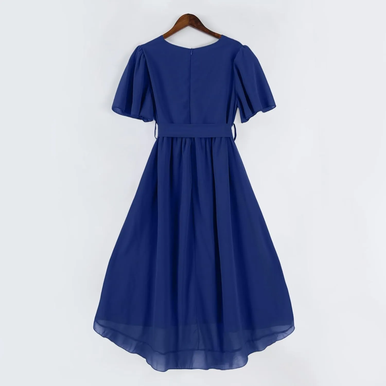Chiffon Dresses for Women,Flowy Wrap Wedding Guest Cocktail Prom Womens Spring Summer Dress Sexy Midi Dresses
