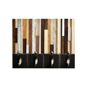Coat Rack - Hang Keys and Dog Leashes - Reclaimed wood coat rack - 14x11