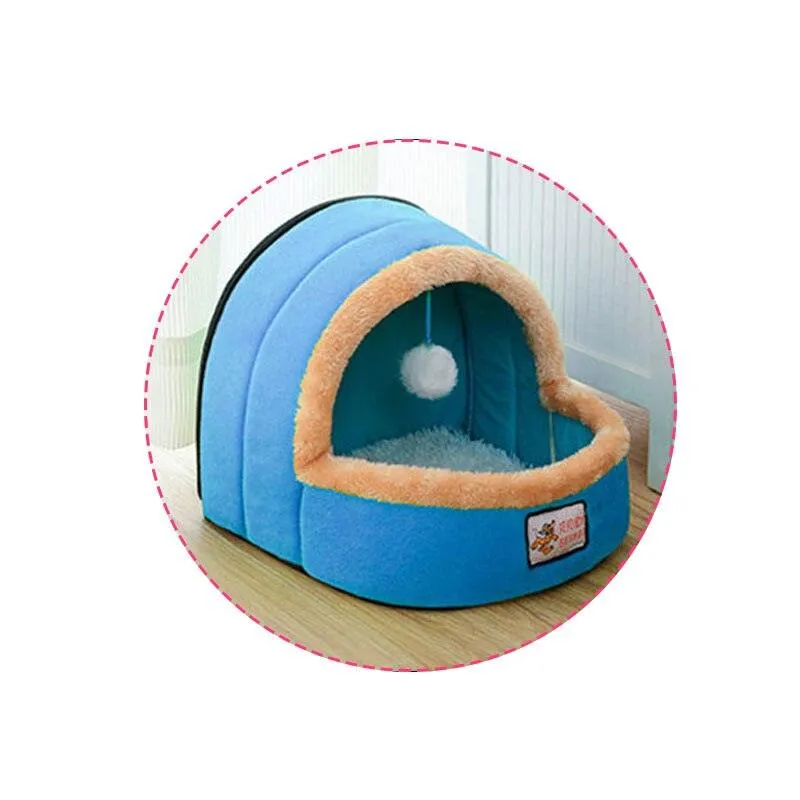 Colorful Plush Pet Bed & House