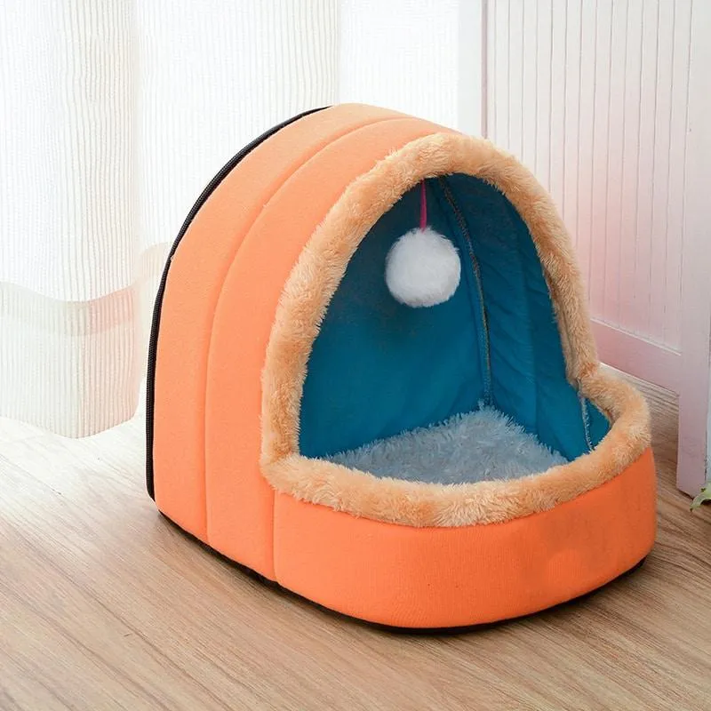 Colorful Plush Pet Bed & House