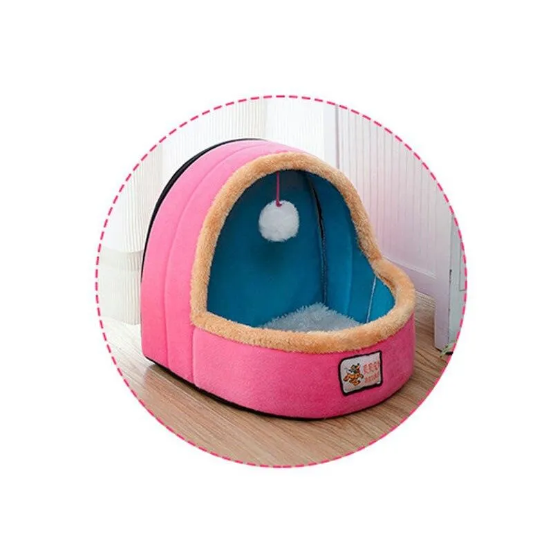 Colorful Plush Pet Bed & House