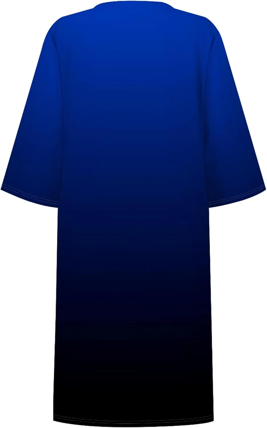 Cotton Linen Solid Baggy Dresses for Women 2024 Summer Elegant V Neck 3/4 Sleeve Midi Casual Beach T Shirt Maxi Sun Dress