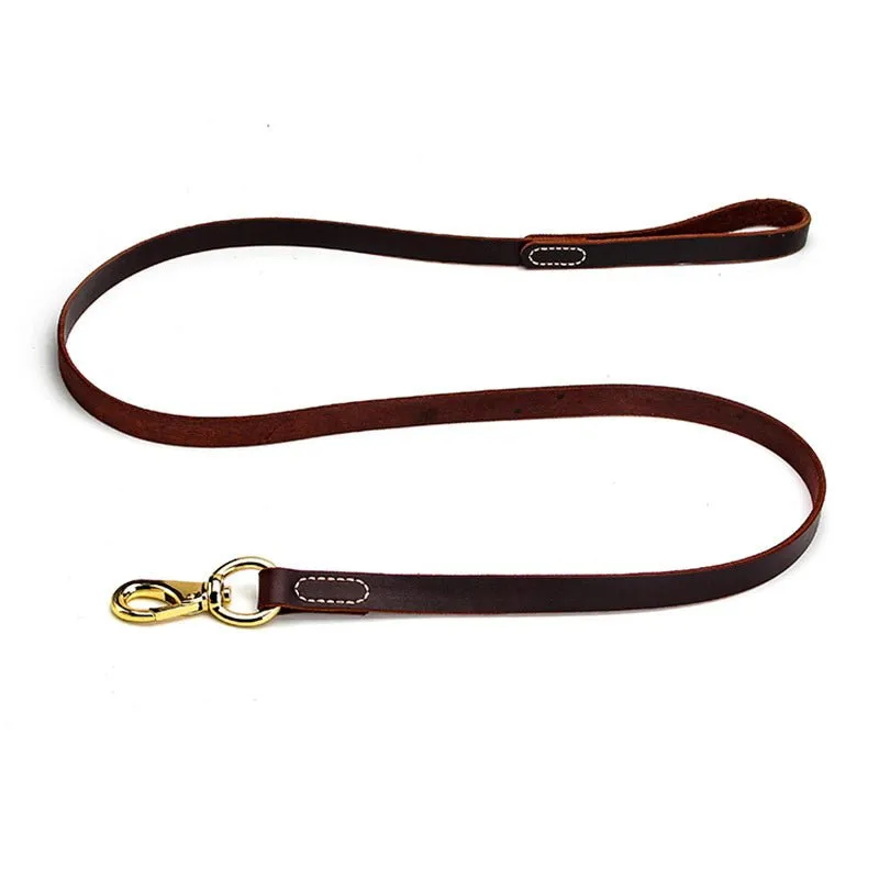 Cowhide- Leash Pet Supplies -For Walking Medium And Large Dogs