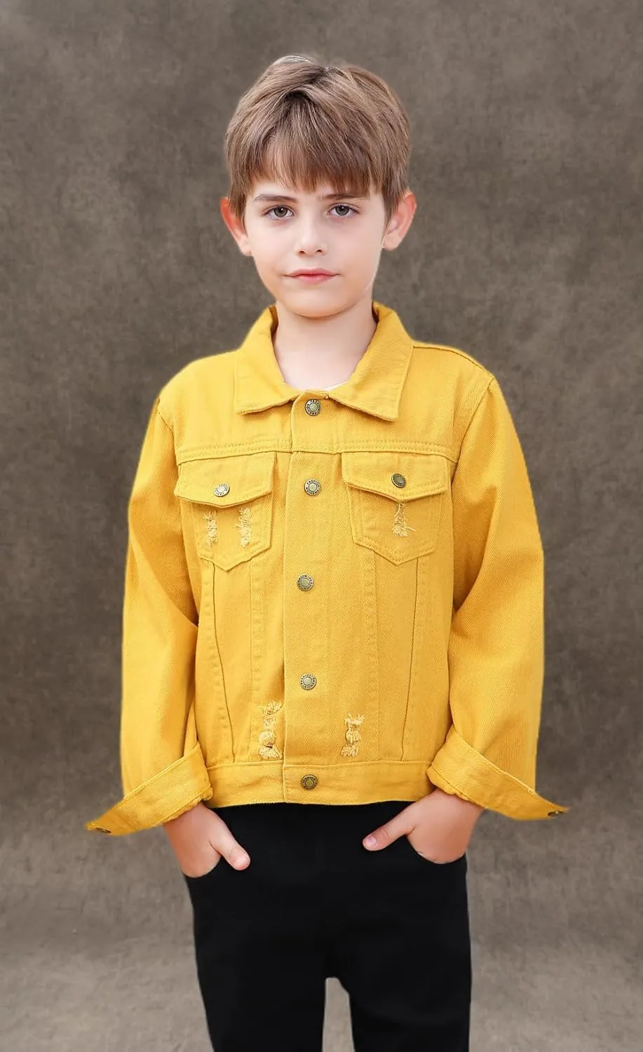 Cromoncent Classic Denim Jacket for Boys Girls