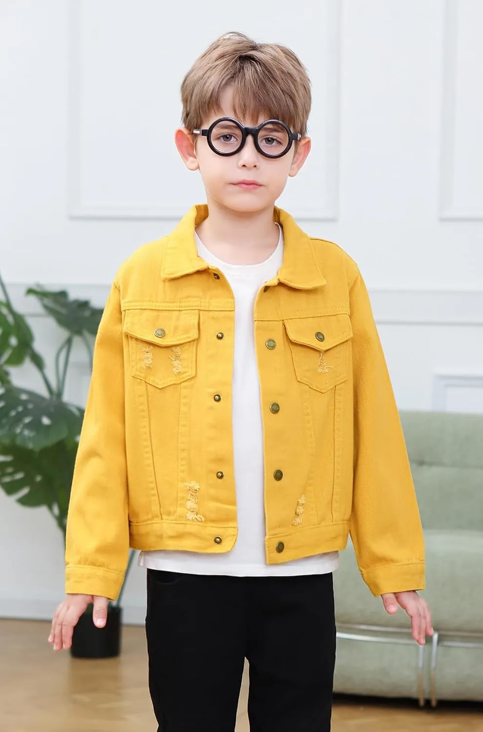 Cromoncent Classic Denim Jacket for Boys Girls
