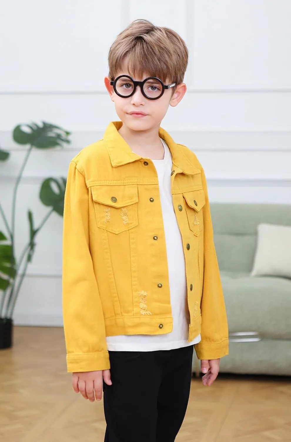Cromoncent Classic Denim Jacket for Boys Girls