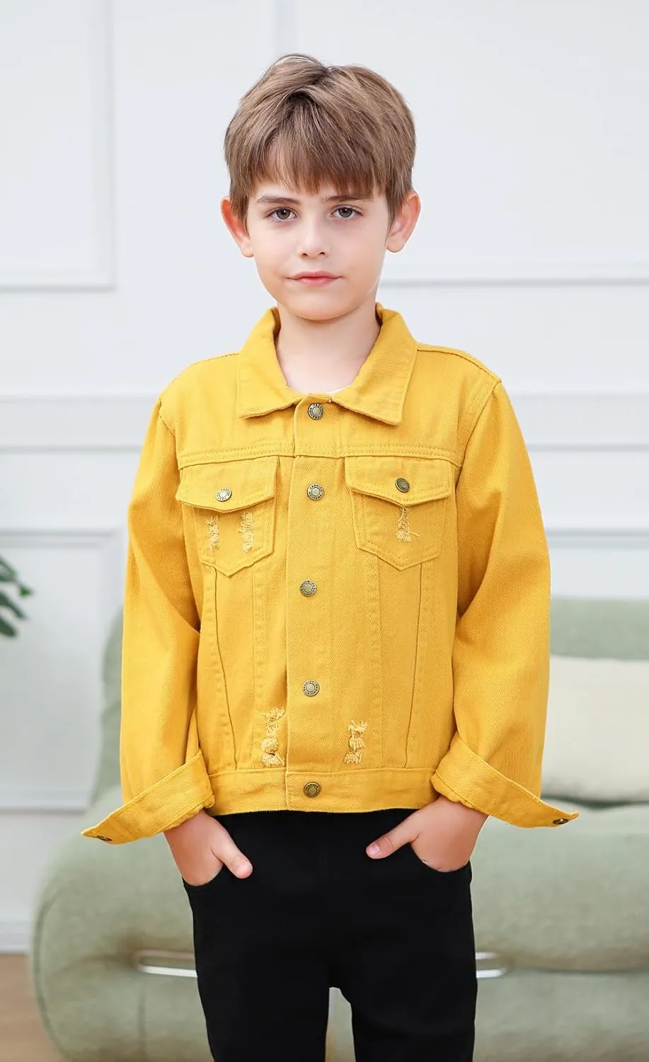 Cromoncent Classic Denim Jacket for Boys Girls