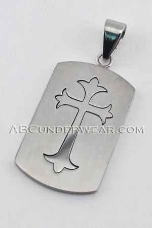 Cross Dog Tag Necklace