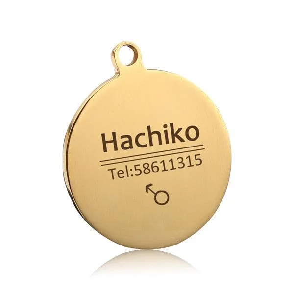 Cute Personalized Steel Pet's Collar Tag