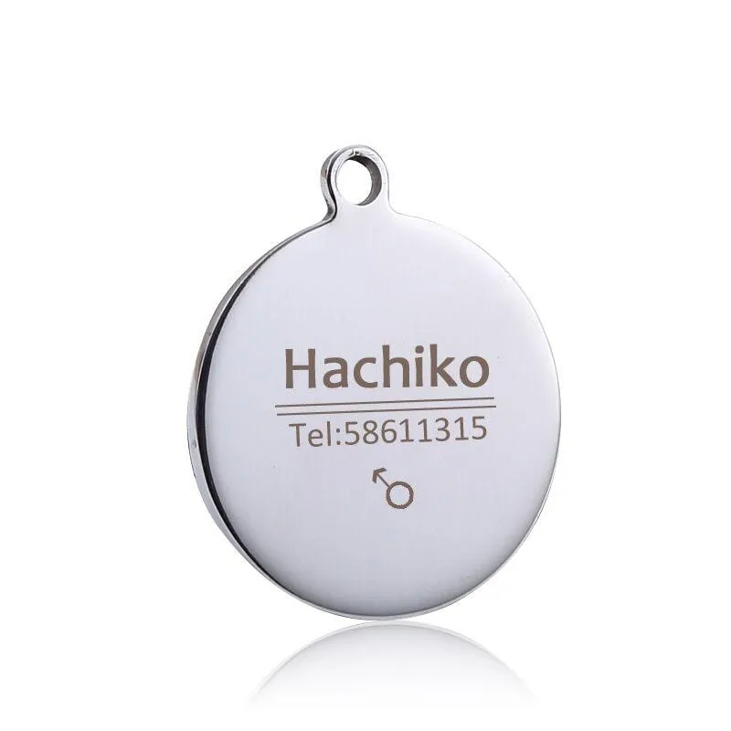 Cute Personalized Steel Pet's Collar Tag