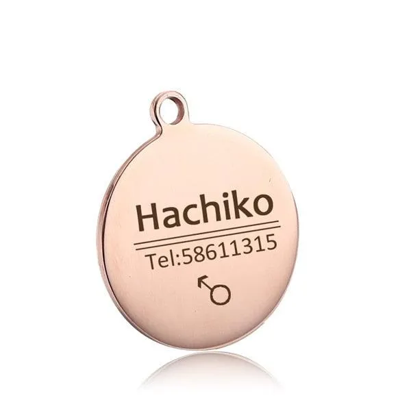 Cute Personalized Steel Pet's Collar Tag