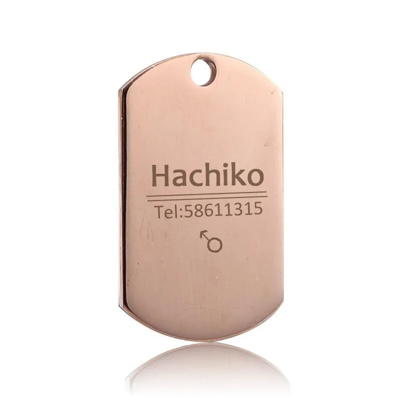 Cute Personalized Steel Pet's Collar Tag