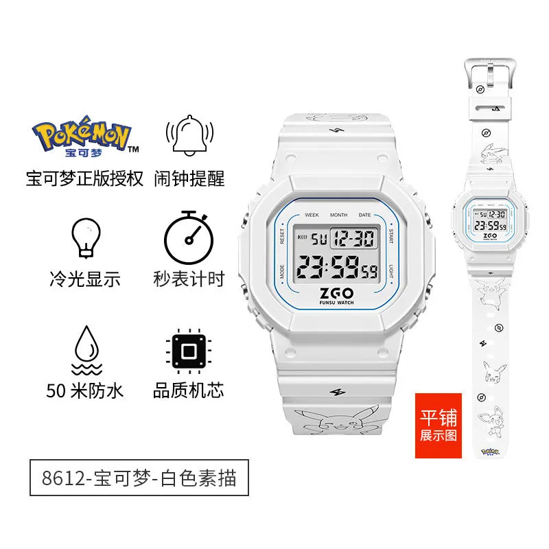 Disney Children's Square Watch Female INS Wind Simple Women's Fashion Student Waterproof Explosive Sports Electronic Watch