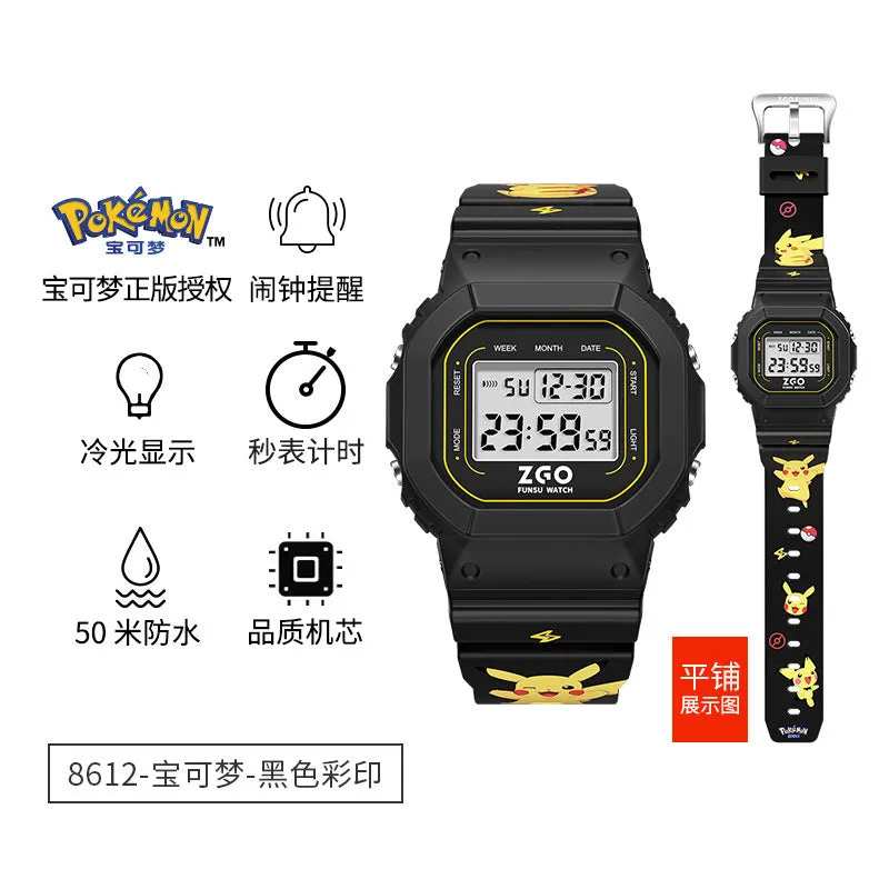 Disney Children's Square Watch Female INS Wind Simple Women's Fashion Student Waterproof Explosive Sports Electronic Watch