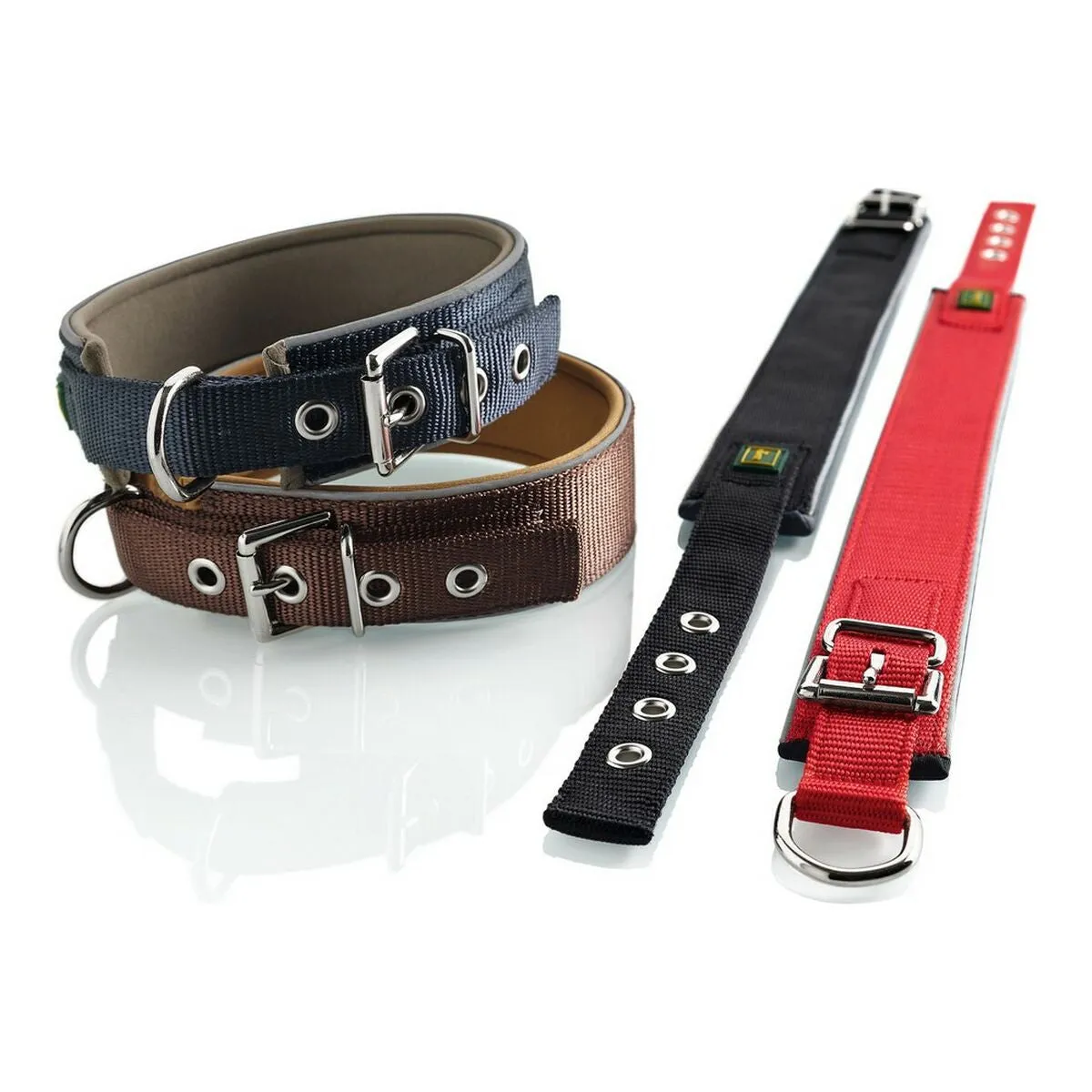 Dog Collar by Hunter Neoprene Reflect Brown 4956 Cm