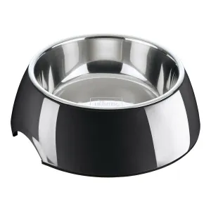 Dog Feeder by Hunter Melamin Stainless Steel Black 350 Ml 18 x 18 x 10 Cm