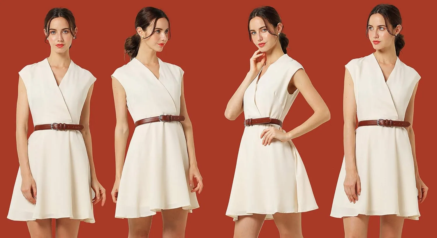 Falari Women Genuine Leather Belt Fashion Dress Belt With Single Prong Buckle 6028-31 Colors