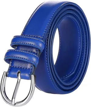 Falari Women Genuine Leather Belt Fashion Dress Belt With Single Prong Buckle 6028-31 Colors