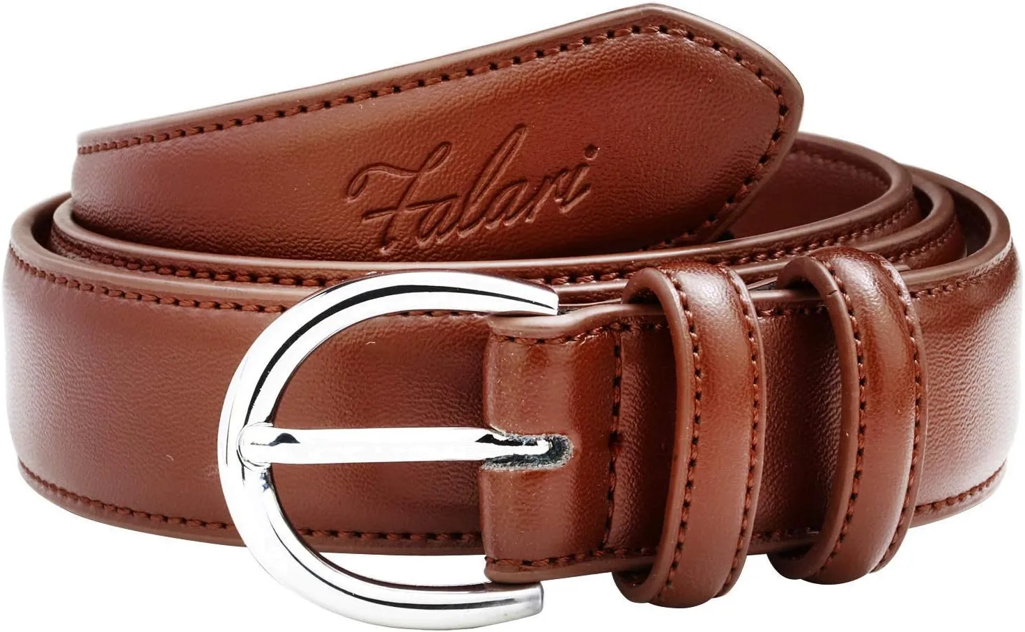 Falari Women Genuine Leather Belt Fashion Dress Belt With Single Prong Buckle 6028-31 Colors