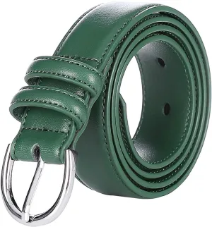 Falari Women Genuine Leather Belt Fashion Dress Belt With Single Prong Buckle 6028-31 Colors