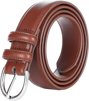 Falari Women Genuine Leather Belt Fashion Dress Belt With Single Prong Buckle 6028-31 Colors