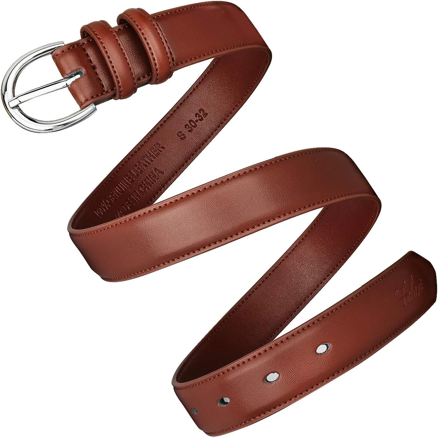 Falari Women Genuine Leather Belt Fashion Dress Belt With Single Prong Buckle 6028-31 Colors