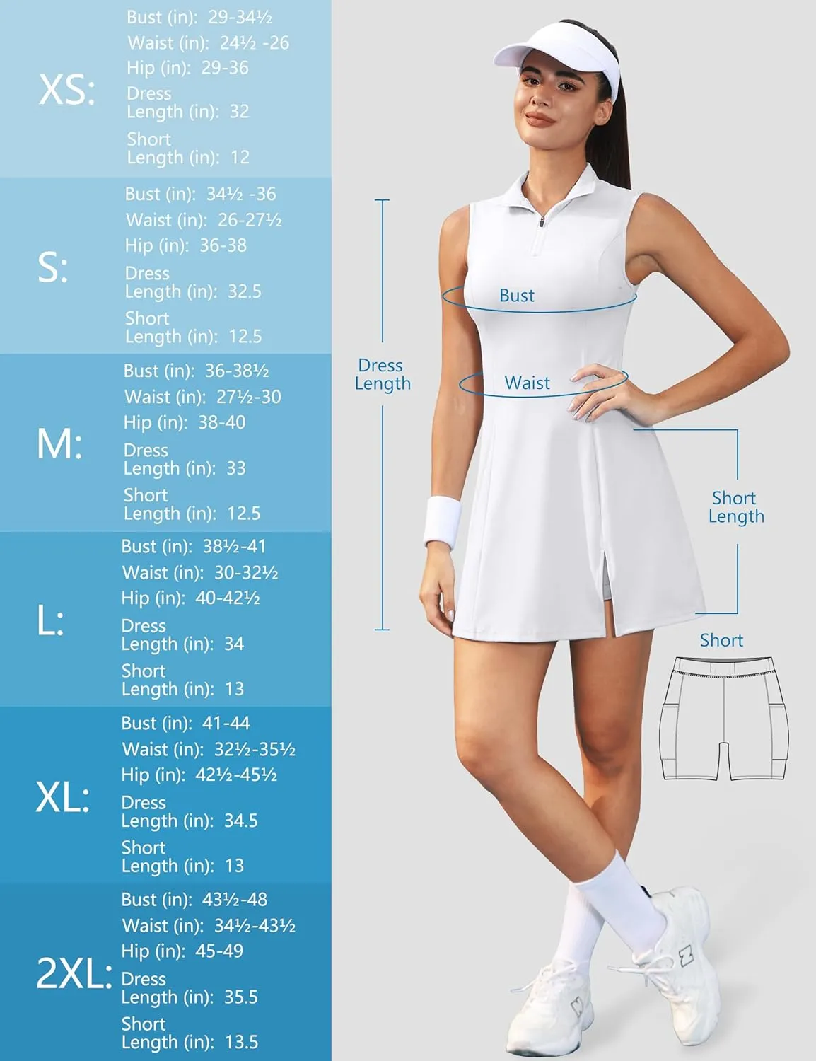 Fengbay Tennis Dresses for Women,Golf Dress with Shorts and Pockets for Athletic Dress Sleeveless Workout Dress