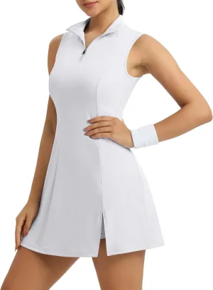 Fengbay Tennis Dresses for Women,Golf Dress with Shorts and Pockets for Athletic Dress Sleeveless Workout Dress